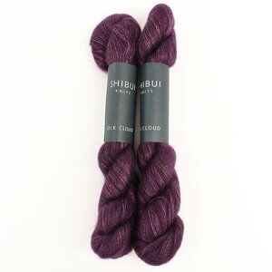 Shibui Knits Silk Cloud Lace Yarn 2 Skeins Kid Mohair Silk Velvet Purple